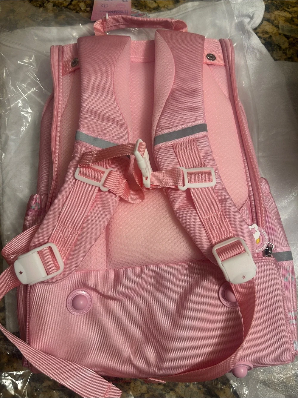 Sanrio My Melody Pink Backpack with Light Blue Bow